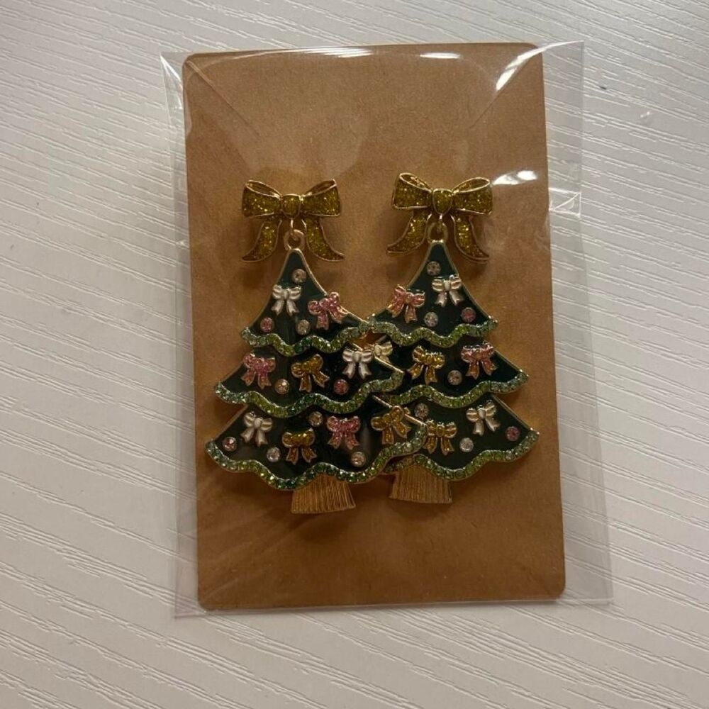 Christmas tree earrings